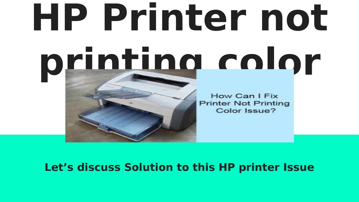 Troubleshooting Guide: HP Printer Not Printing Colors Correctly