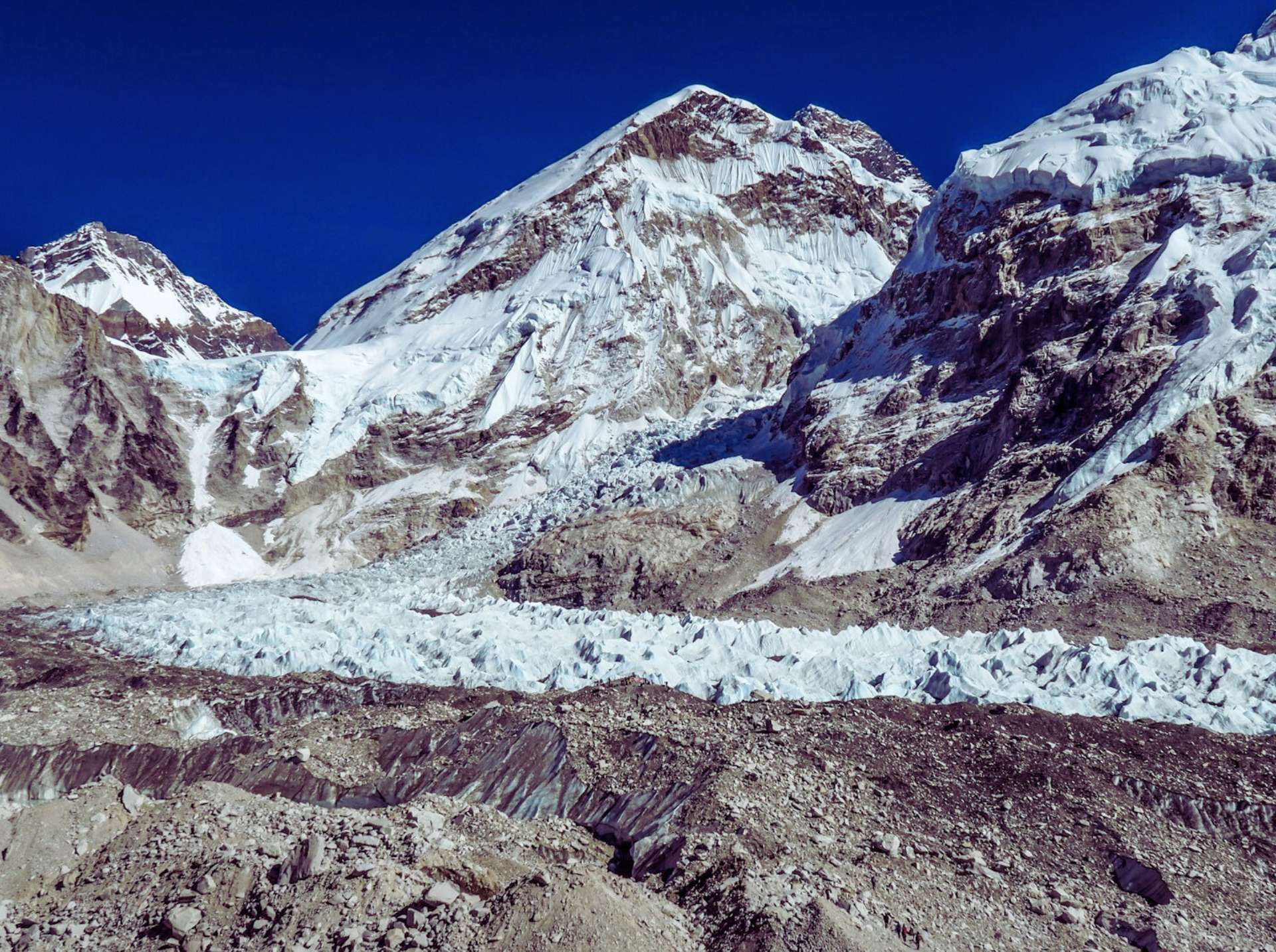 view of mountains from the Everest Base Camp